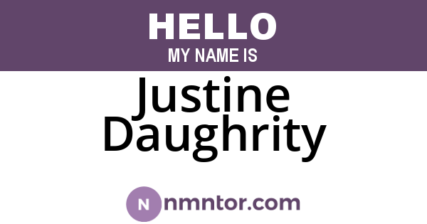 Justine Daughrity