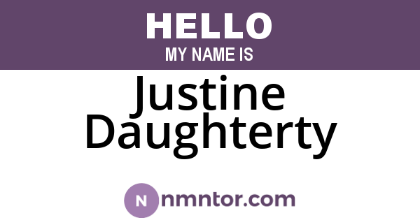 Justine Daughterty