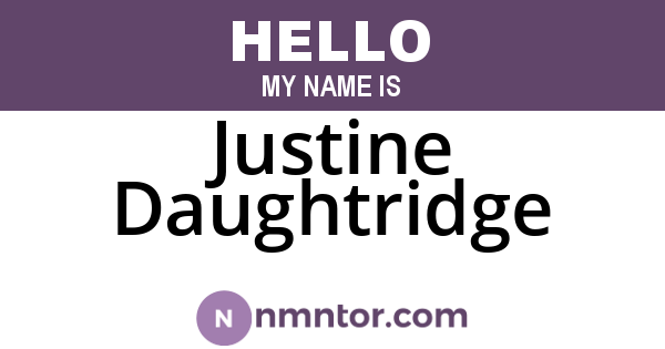 Justine Daughtridge