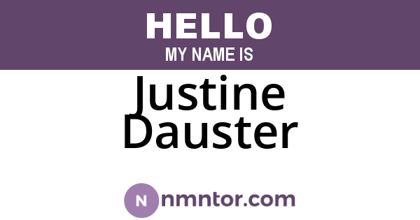 Justine Dauster