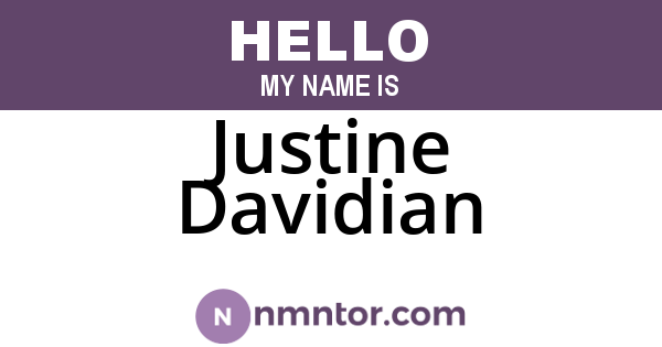 Justine Davidian