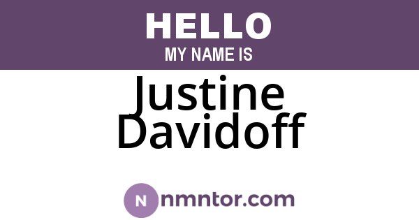 Justine Davidoff