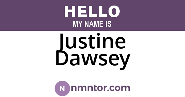 Justine Dawsey