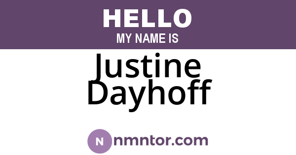 Justine Dayhoff