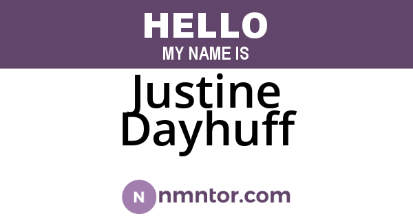 Justine Dayhuff