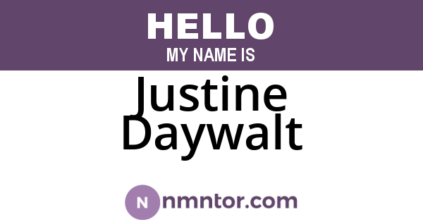 Justine Daywalt