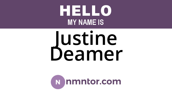 Justine Deamer