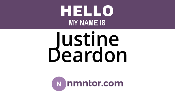 Justine Deardon