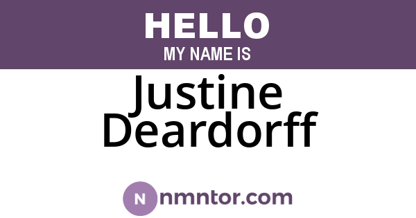 Justine Deardorff