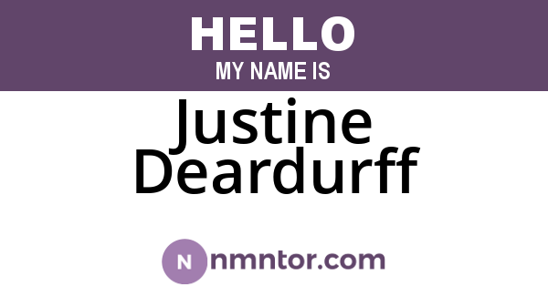 Justine Deardurff