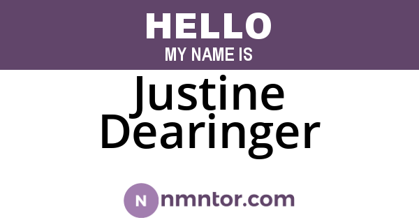 Justine Dearinger