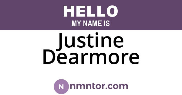 Justine Dearmore