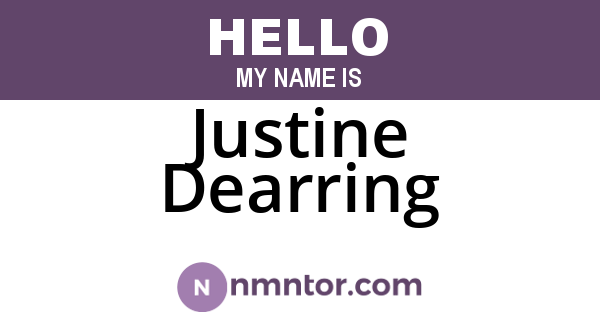 Justine Dearring