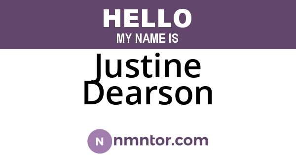 Justine Dearson