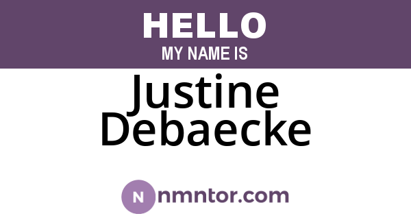 Justine Debaecke