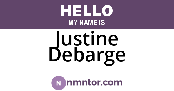 Justine Debarge