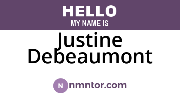 Justine Debeaumont