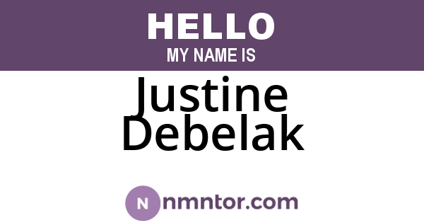 Justine Debelak