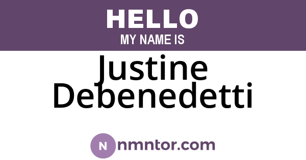 Justine Debenedetti