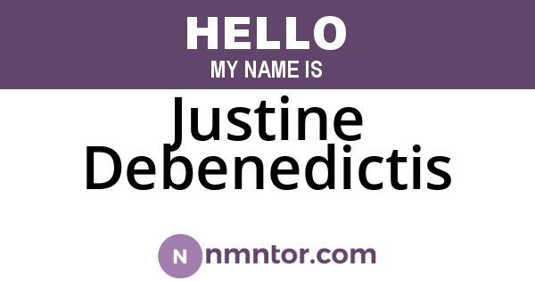 Justine Debenedictis