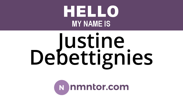 Justine Debettignies