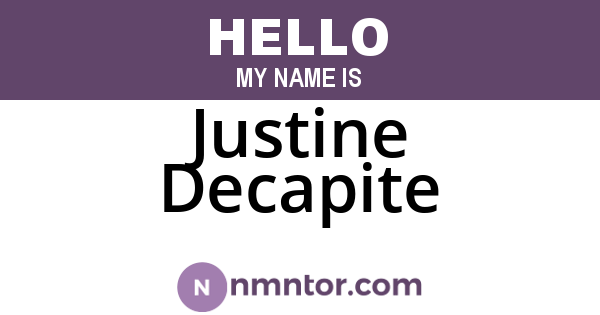 Justine Decapite