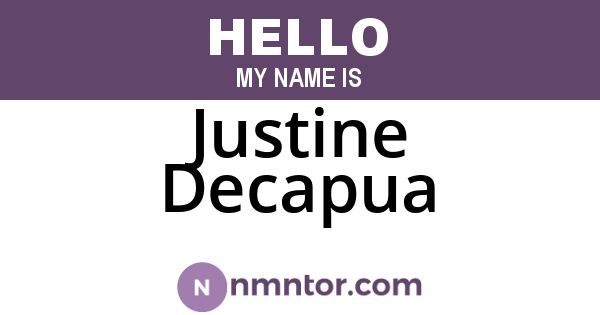 Justine Decapua