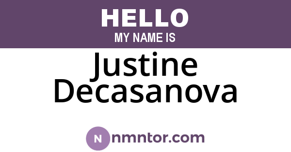 Justine Decasanova