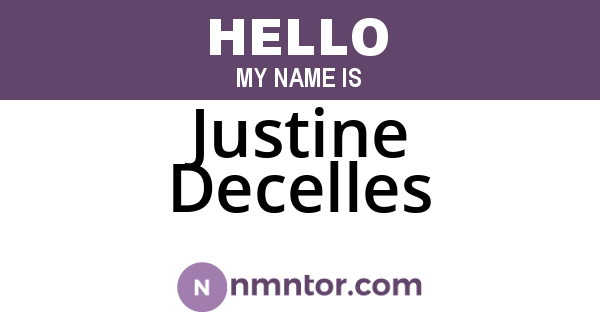 Justine Decelles