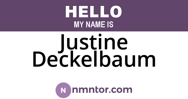 Justine Deckelbaum