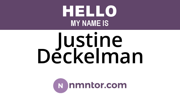 Justine Deckelman