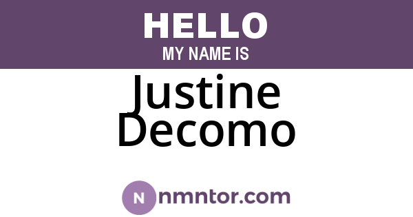 Justine Decomo