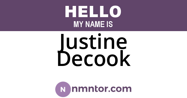 Justine Decook