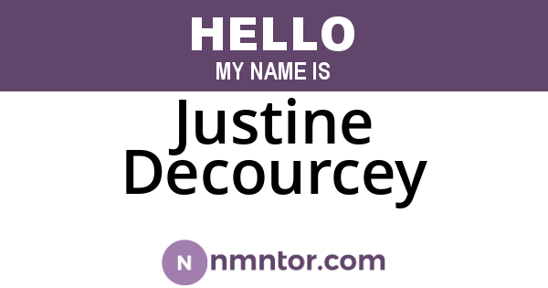 Justine Decourcey
