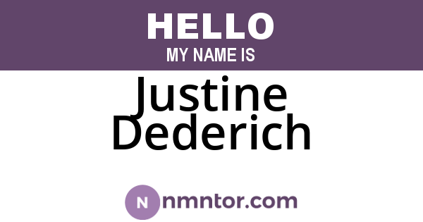 Justine Dederich