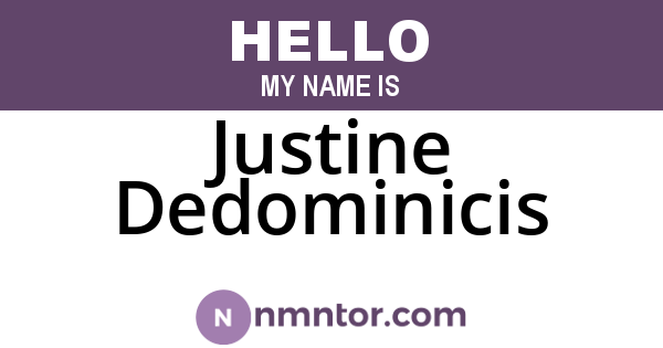 Justine Dedominicis