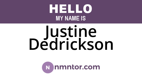 Justine Dedrickson