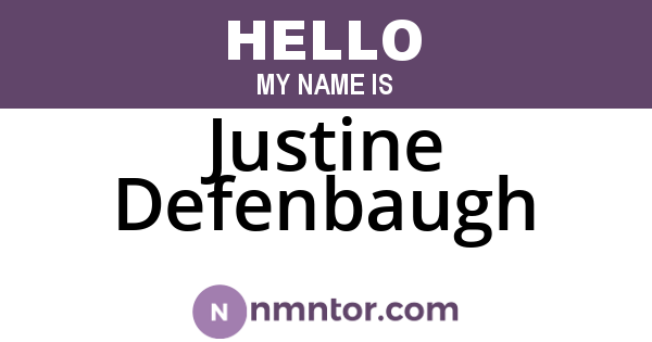 Justine Defenbaugh