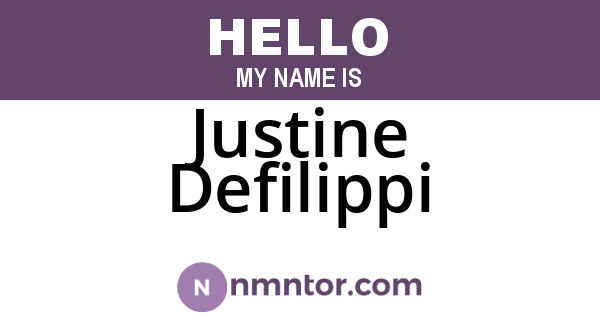 Justine Defilippi