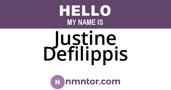 Justine Defilippis