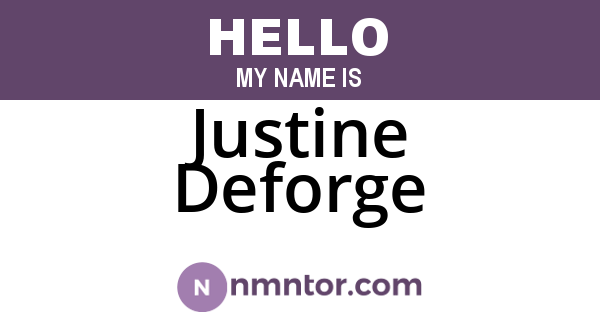 Justine Deforge