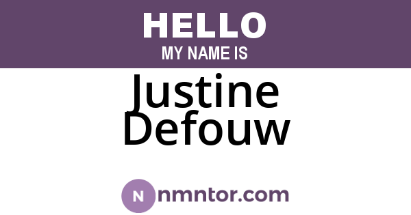 Justine Defouw