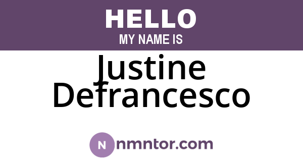 Justine Defrancesco