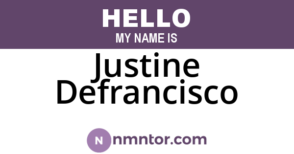 Justine Defrancisco
