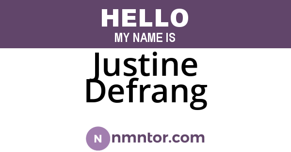Justine Defrang