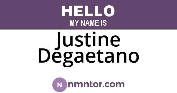 Justine Degaetano