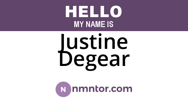 Justine Degear