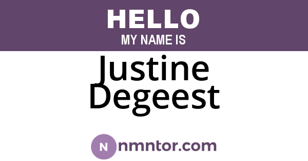Justine Degeest