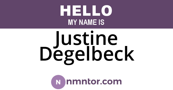 Justine Degelbeck