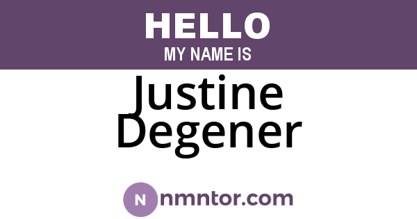 Justine Degener